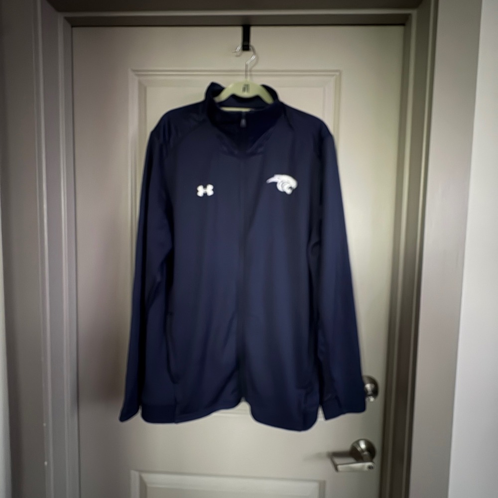Under Armour Full Zip Track Jacket Wildcat Mascot Navy Blue XL
